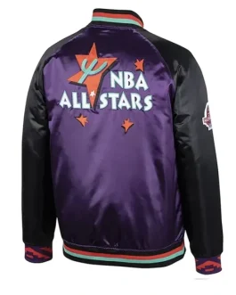 1995 NBA All-Star Game Purple and Black Satin Jacket