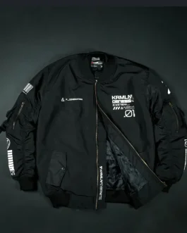 Techwear Black Bomber Jacket