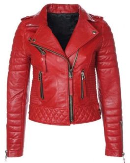 Cheryl Cole Red Leather Jacket